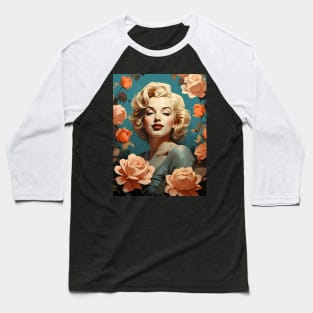 Marilyn Monroe Portrait Baseball T-Shirt